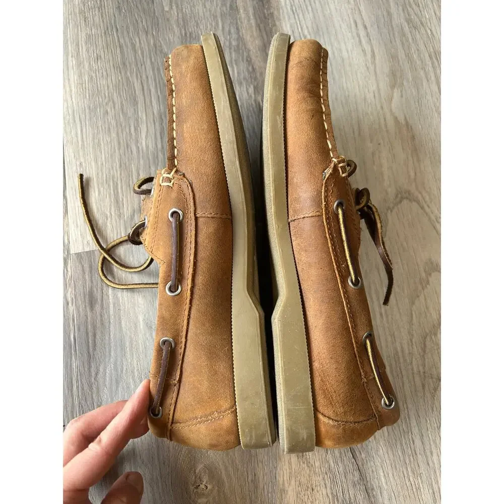 G.H. Bass Seafarer Men’s Leather Boat TanBrown ClassicDeck Shoes preppy nautical